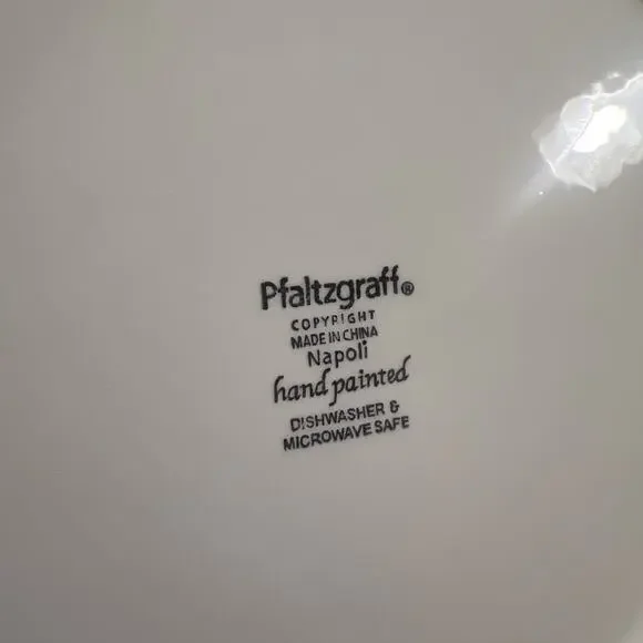 SET OF 4 Pfaltzgraff NAPOLI Hand Painted LARGE Dinner plates PRISTINE EXCELLENT! - Picture 7 of 7